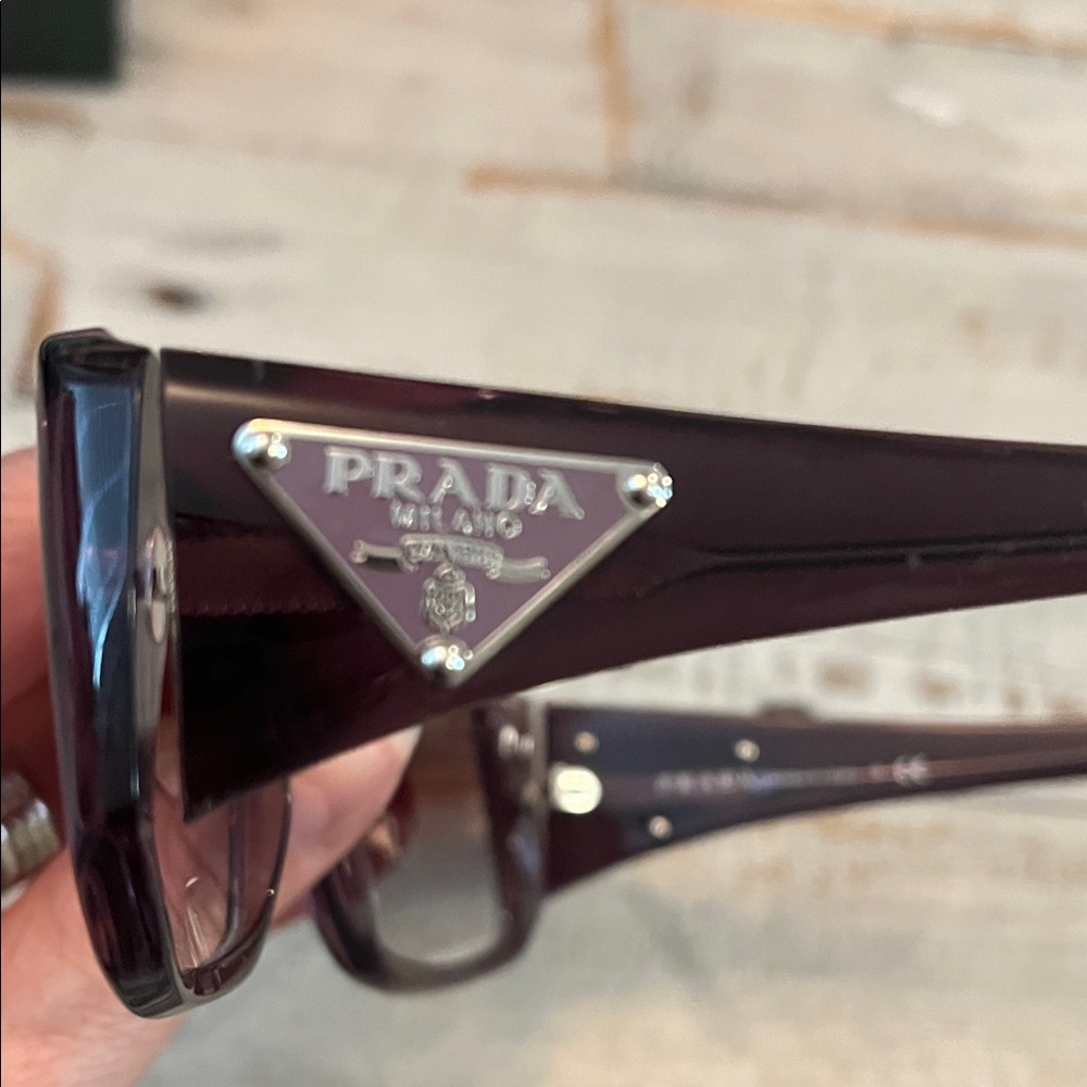 Prada Purple Gradient Rectangular Sunglasses - Picture 8 of 12